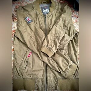 Superdry spring bomber jacket green